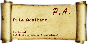 Puia Adalbert névjegykártya